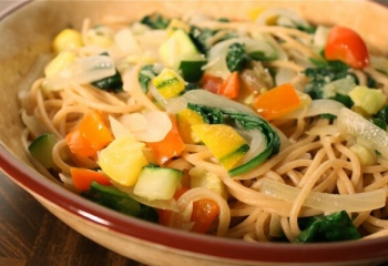 Как приготовить спагетти с овощами
