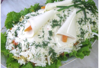 Как приготовить салат «Каллы» 