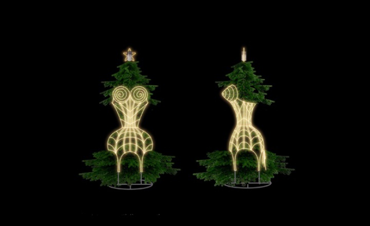 Дизайнеры выставили на аукцион рождественские елки