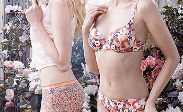 Цветочный принт в капсульной коллекции белья DIM by Cacharel