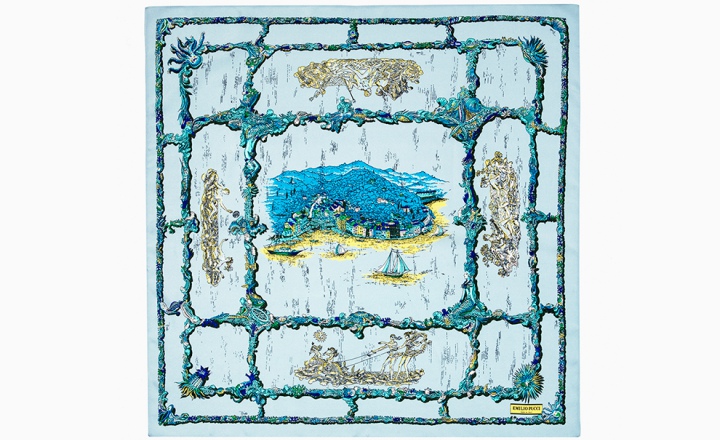 Курорты Средиземного моря на платках Emilio Pucci из коллекции Cities of the World