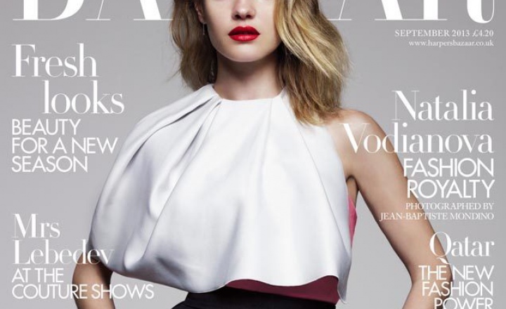 Зарядка с Натальей Водяновой: съемка для Harper's Bazaar