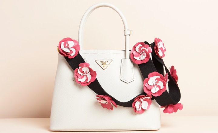 Отстегивающиеся ремни Prada с цветами: для сумок и просто так