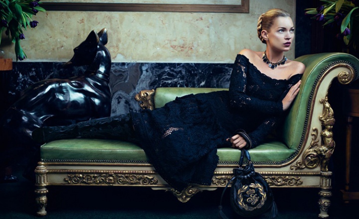 Русский стиль: Кейт Мосс в рекламе Salvatore Ferragamo